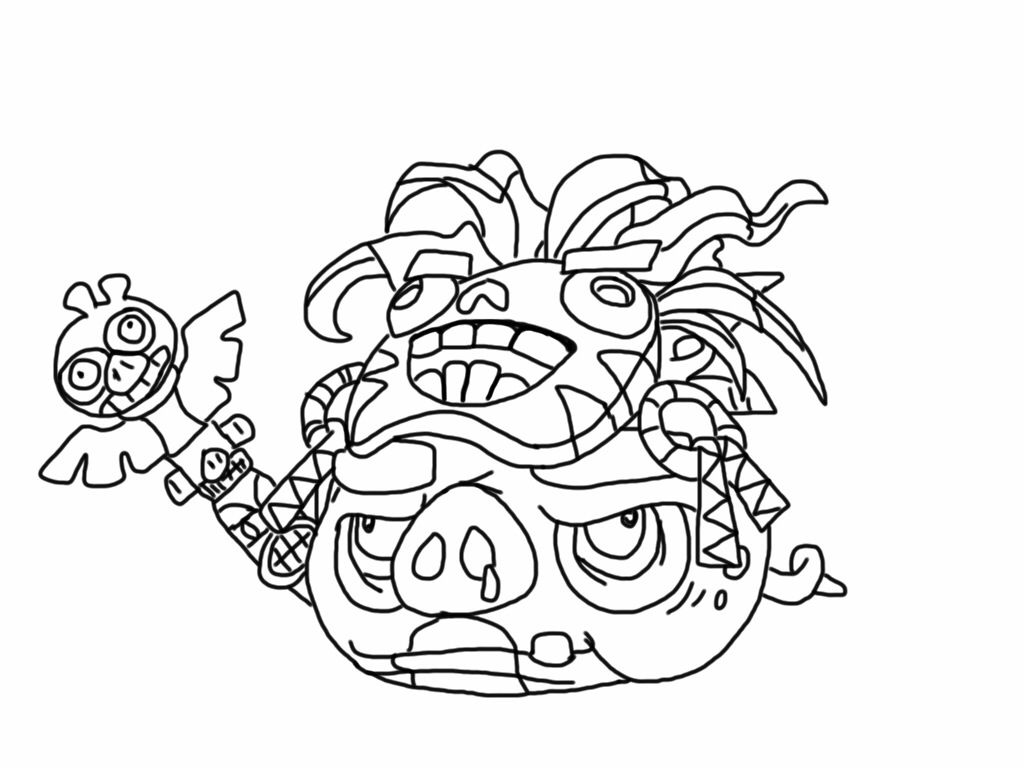 Angry Birds Epic Coloring Page 1024x768 Angry Birds Epic Coloring Page