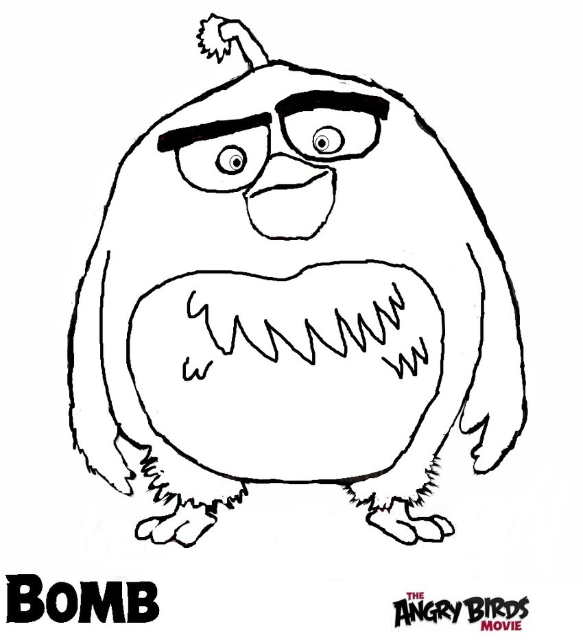 850x939 Angry Birds Movie Coloring Pages
