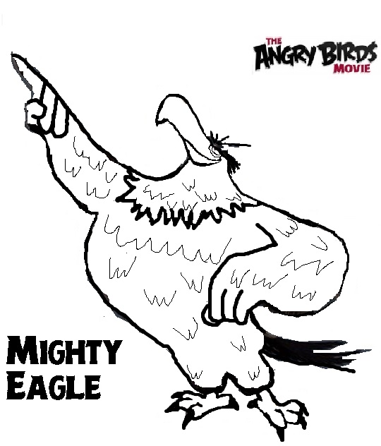 540x632 The Angry Birds Movie Coloring Pages Mighty Eagle By