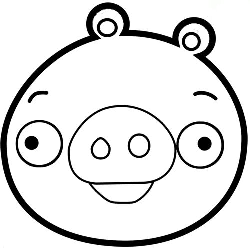 500x497 Angry Birds Pig Printable Coloring Pages