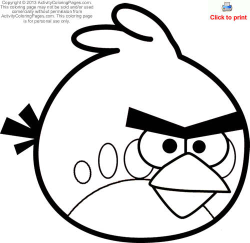 Angry Birds Printable Coloring Pages