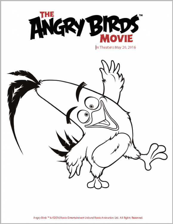 The Angry Birds Movie Trailer Coloring Pages And Activity Sheets 580x748 The Angry Birds Movie Trailer Coloring Pages And Activity Sheets