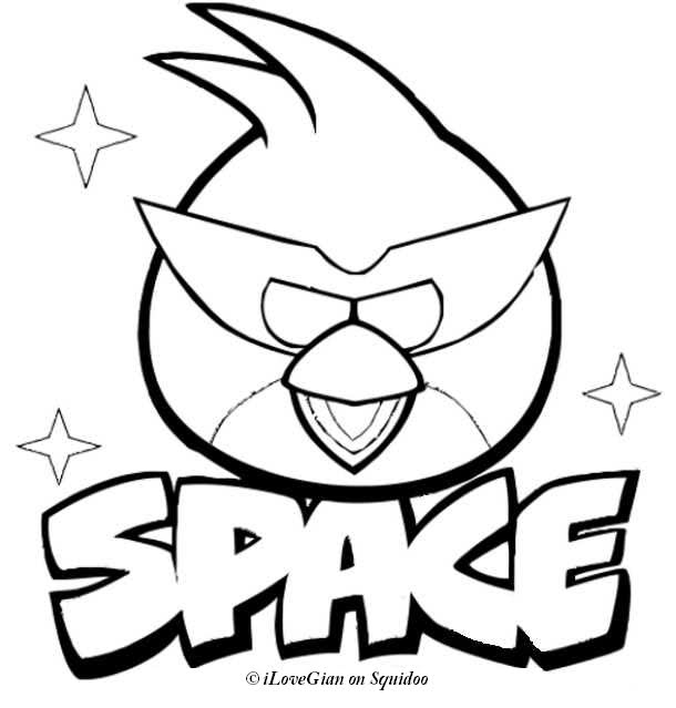610x639 Angry Birds Space Coloring Pages Printouts Boys' Birthday