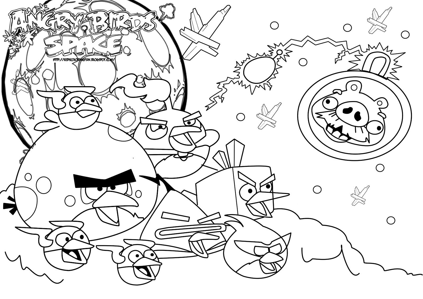 Angry Birds Space Coloring Page Free Pages I N 1600x1131 Angry Birds Space Coloring Page Free Pages I N