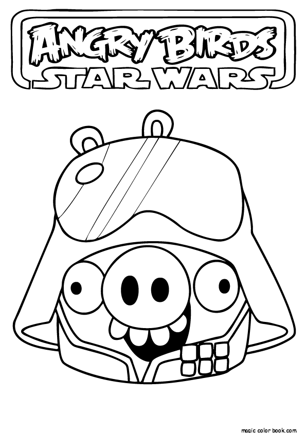 Printable Angry Birds Star Wars Coloring Pages 595x842 Printable Angry Birds Star Wars Coloring Pages