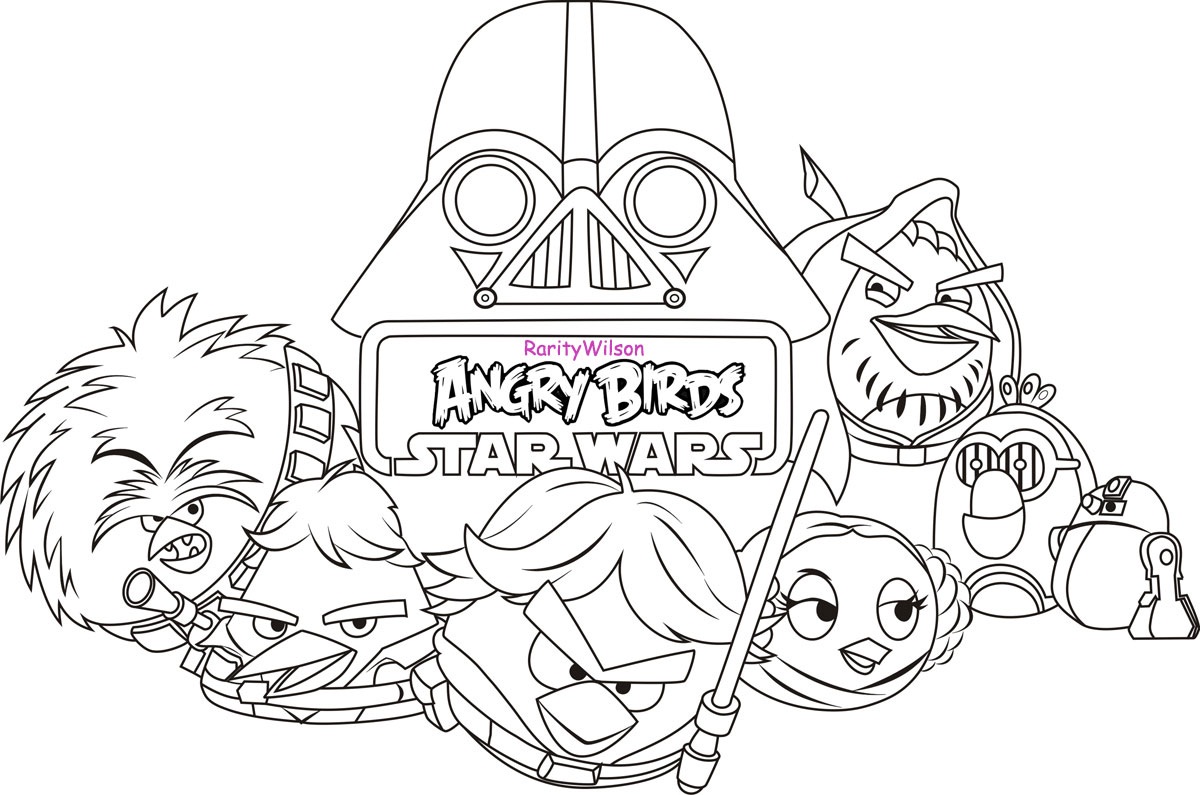 Angry Birds Star Wars Coloring 1200x795 Angry Birds Star Wars Coloring