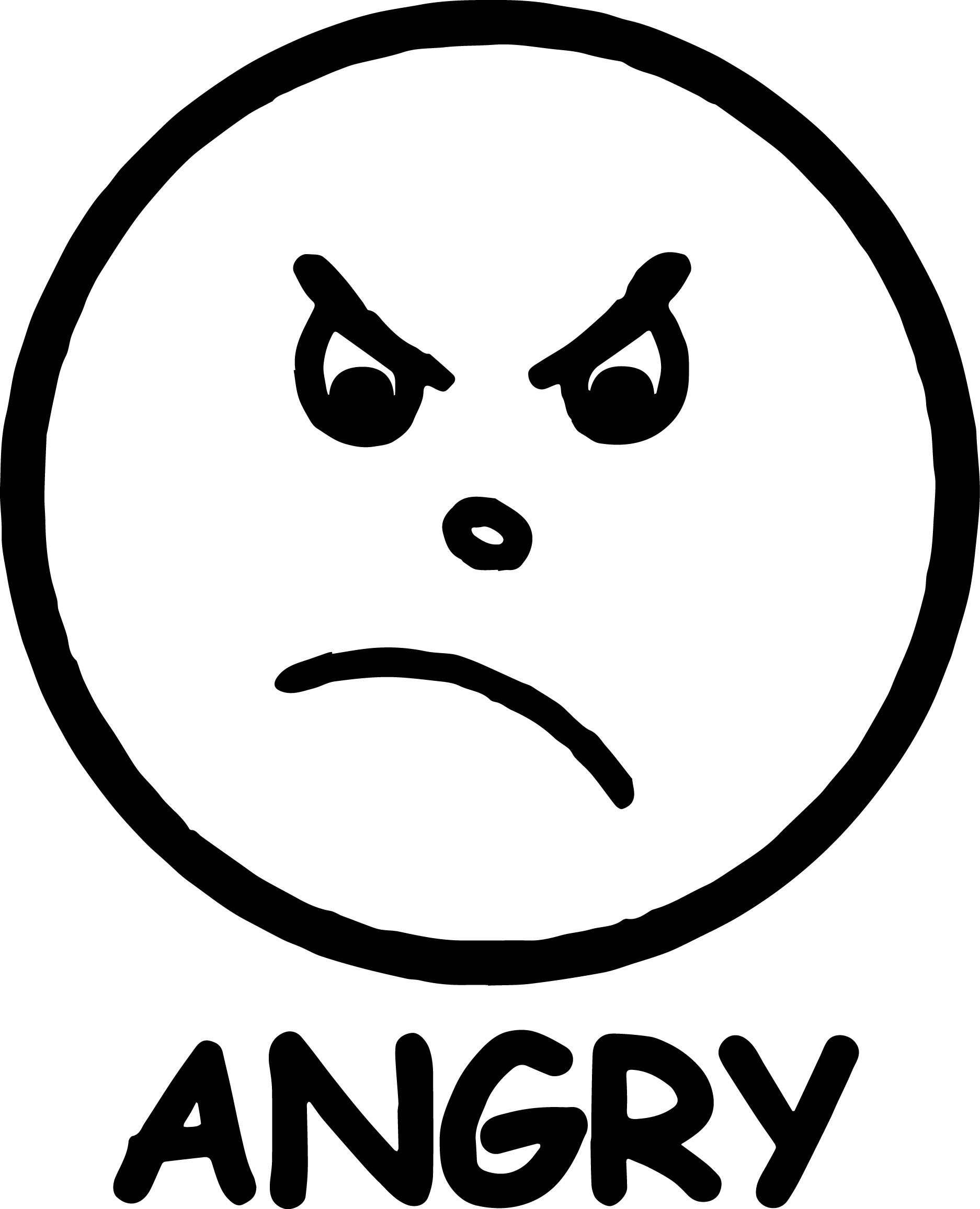 Angry Face Coloring Page Sketch Coloring Page 1350 | The Best Porn Website