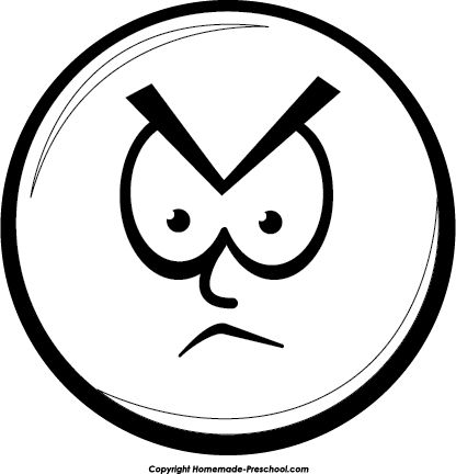 Angry Face Coloring Page Color Bros 416x432 Angry Face Coloring Page Color Bros
