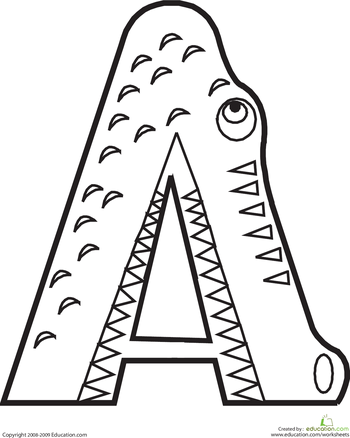 Letter A Coloring Page Animal Alphabet, Animal And School 350x438 Letter A Coloring Page Animal Alphabet, Animal And School