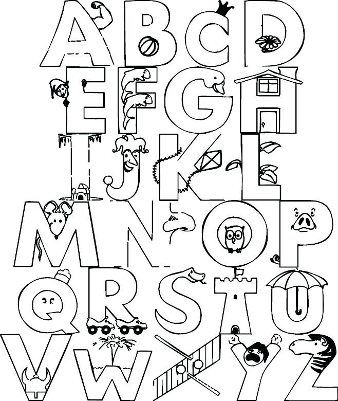 Animal Alphabet Coloring Pages Free