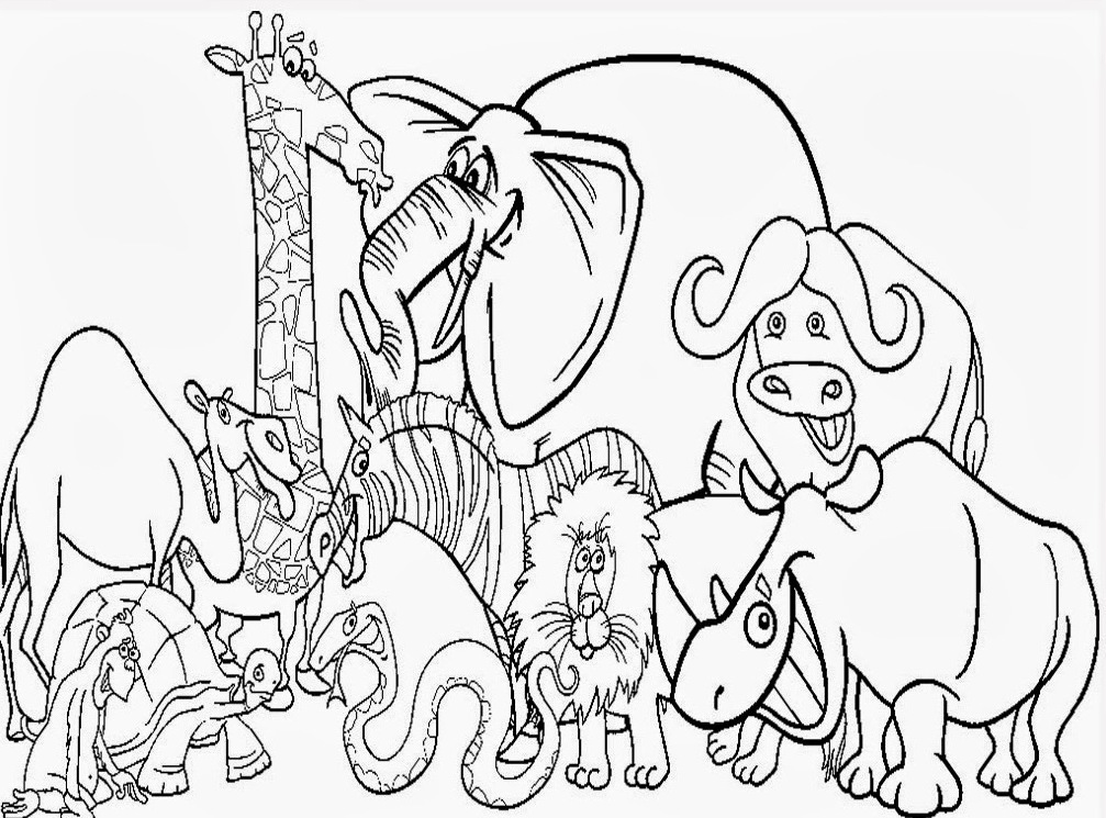 1007x745 Cute Zoo Animal Coloring Pages Kids Coloring Pages Printable