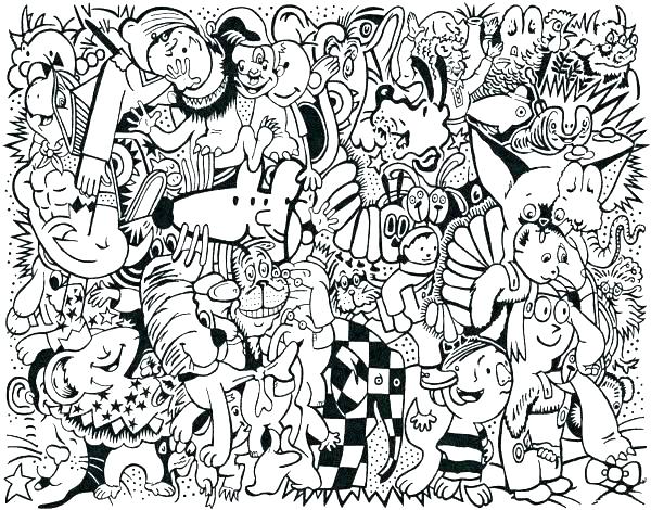 600x470 Collage Coloring Pages Animal Collage Coloring Pages Collage
