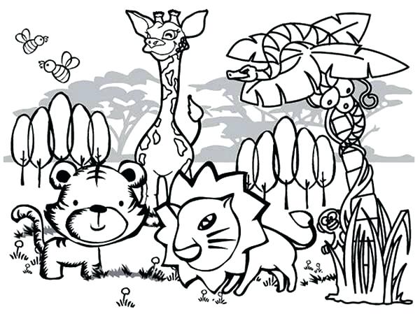 600x452 Cute Animal Coloring Pages Beautiful Cute Animals Coloring Pages