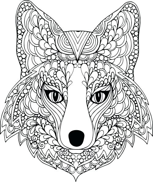 500x593 Advanced Animal Coloring Pages Animal Coloring Pages For Adults
