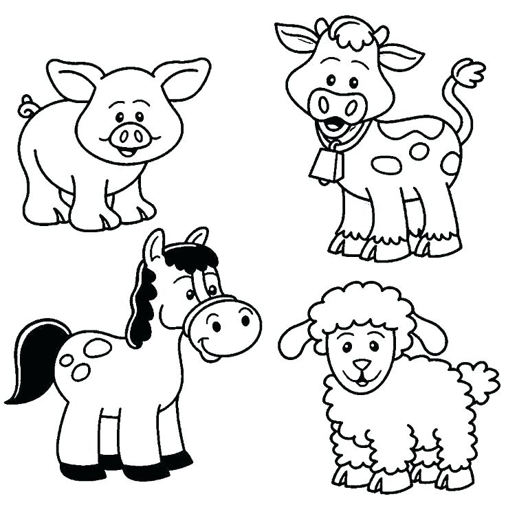 736x735 Animal Coloring Pages To Print Farm Animals Coloring Pages