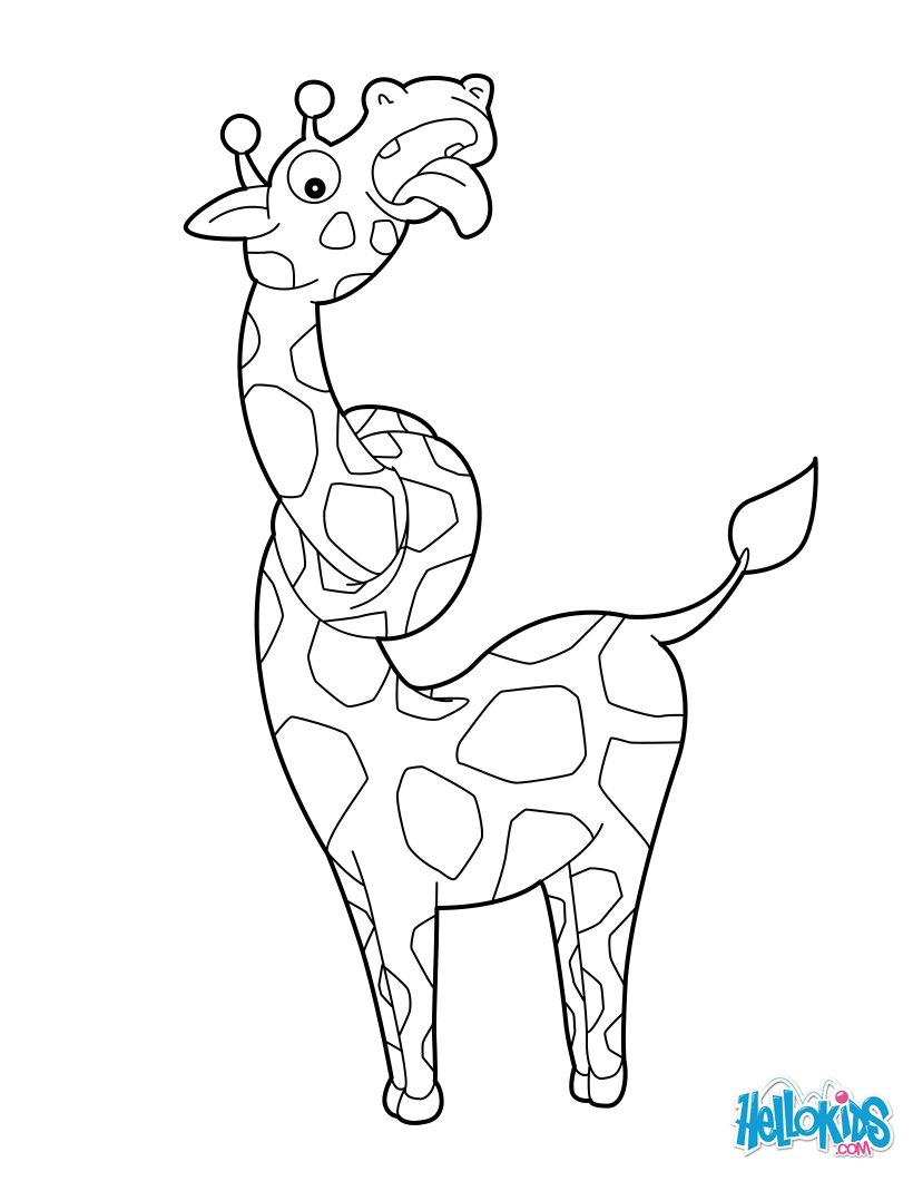 Animal Coloring Pages Giraffe
