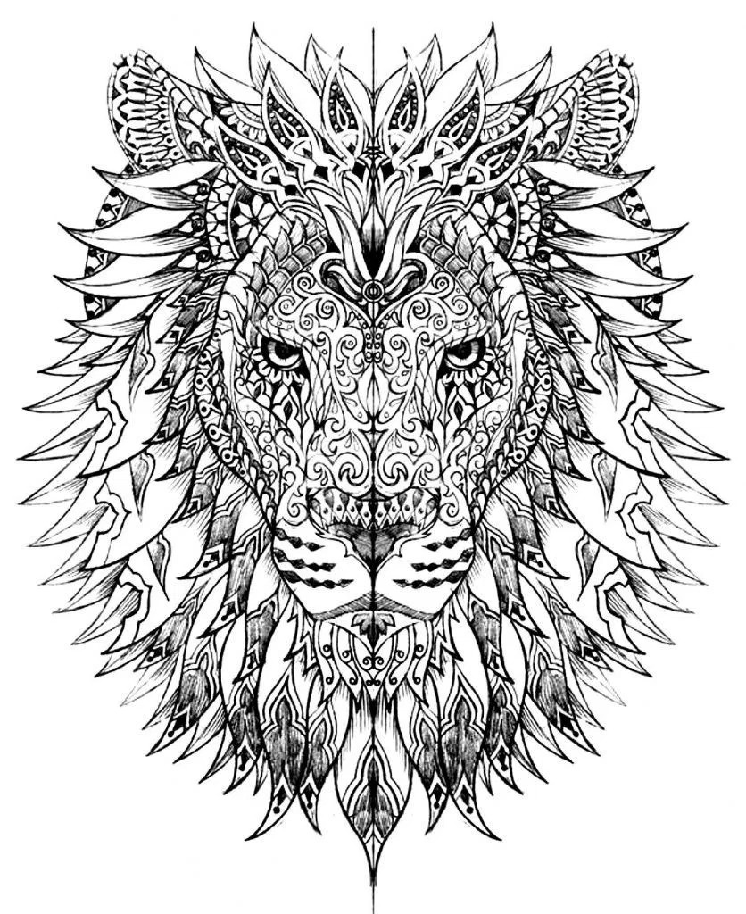 836x1024 Hard Coloring Pages For Adults Depetta 2018 Remarkable Animal