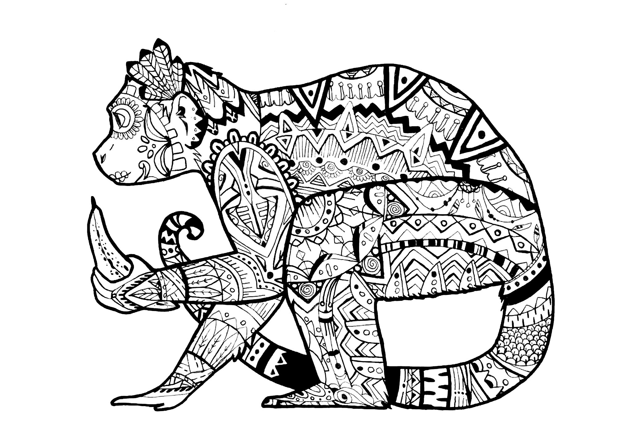 2000x1415 Animal Coloring Pages