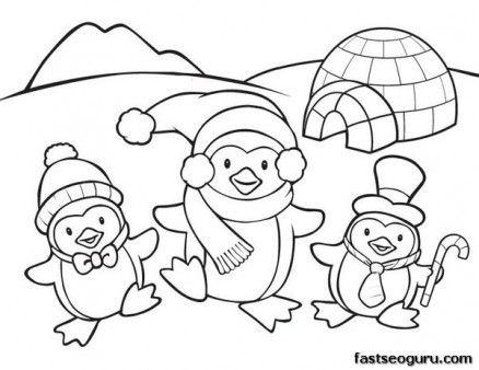 Printable Coloring Pages Animal Penguins For Kids 438x338 Printable Coloring Pages Animal Penguins For Kids