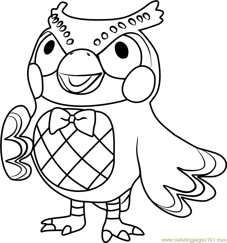 Blathers Animal Crossing Coloring Page 746x800 Blathers Animal Crossing Coloring Page