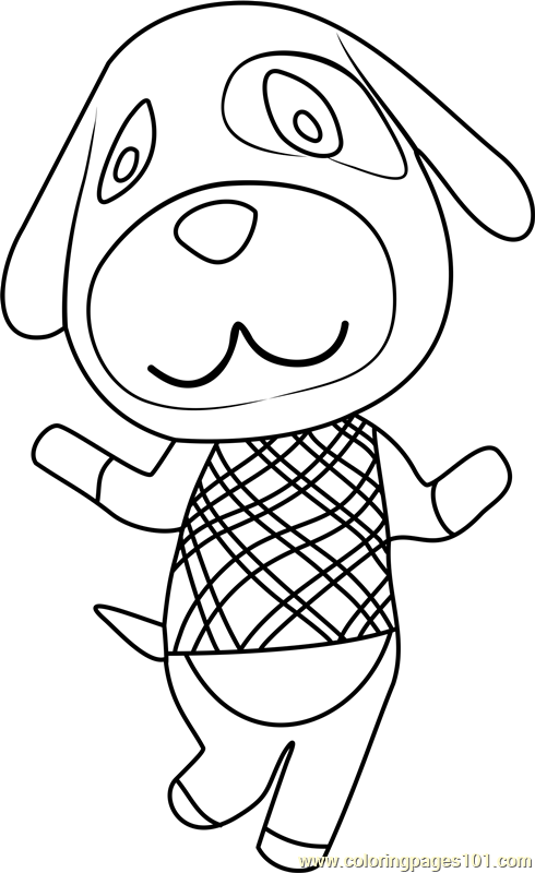 Goldie Animal Crossing Coloring Page 490x800 Goldie Animal Crossing Coloring Page
