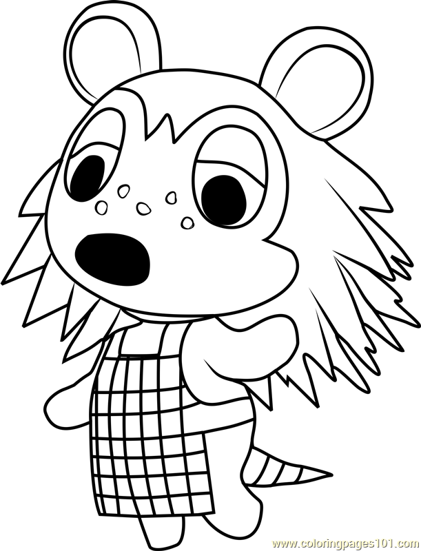 Sable Animal Crossing Coloring Page 611x800 Sable Animal Crossing Coloring Page