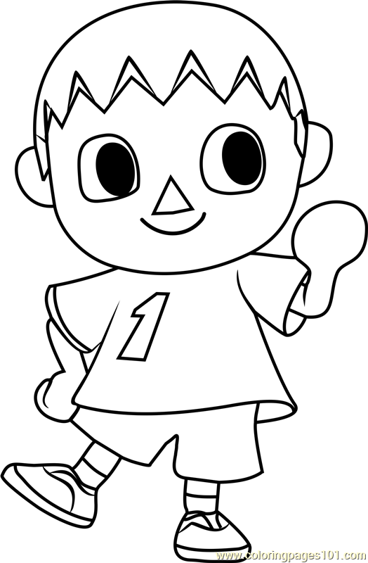 The Villager Animal Crossing Coloring Page 524x800 The Villager Animal Crossing Coloring Page