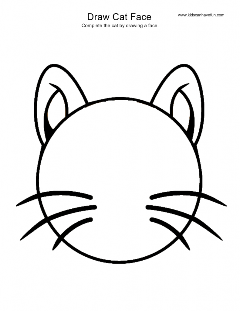 791x1024 New Cat Face Coloring Page Pages Color Bros