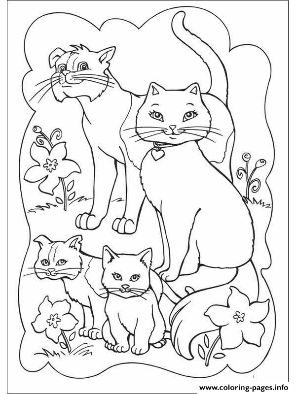 600x800 Family Of Cats Animal S5d6e Coloring Pages Printable
