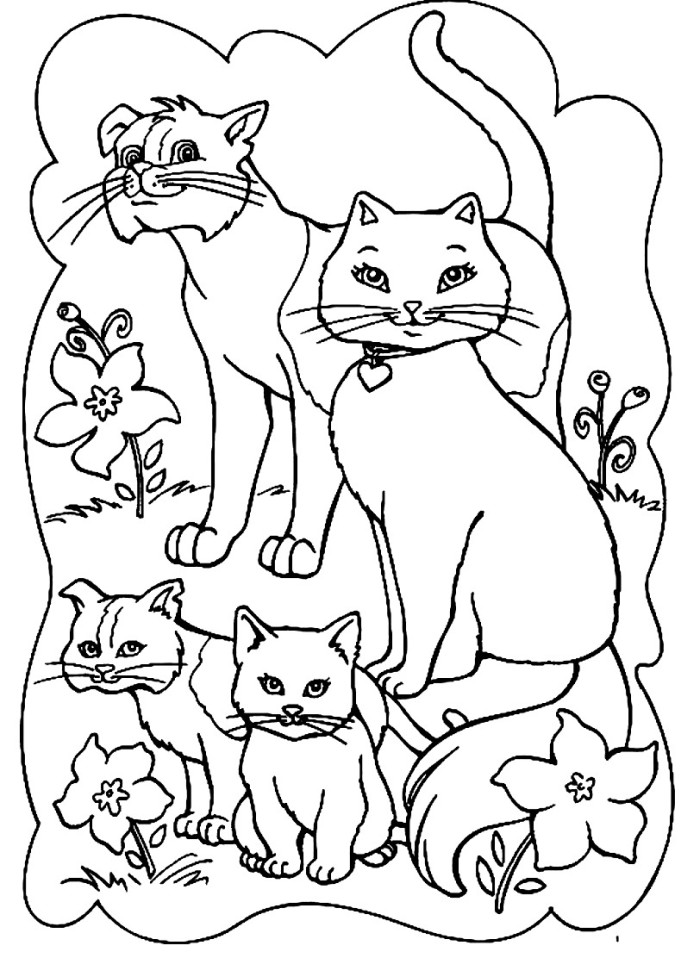 700x958 Animal Family Coloring Pages