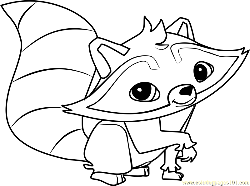 Raccoon Animal Jam Coloring Page 800x598 Raccoon Animal Jam Coloring Page