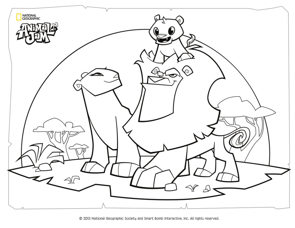 Animal Jam Coloring Page Lion Family By Digiponythedigimon 1017x786 Animal Jam Coloring Page Lion Family By Digiponythedigimon