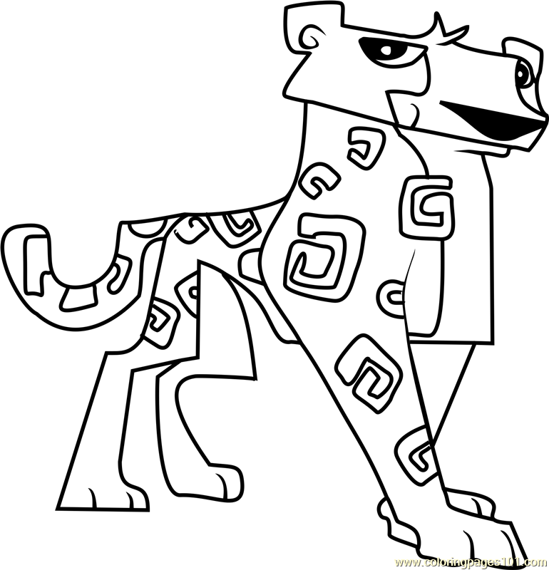 770x800 Cheetah Animal Jam Coloring Page