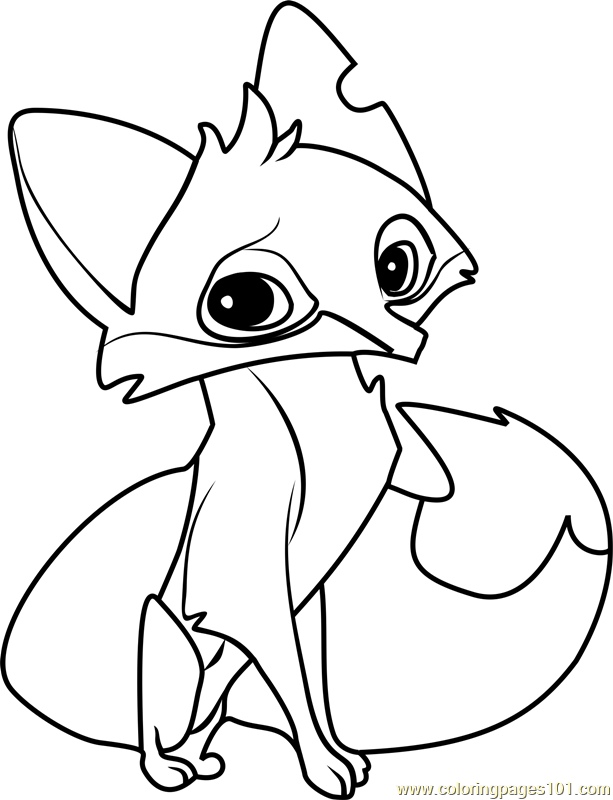 613x800 Fox Animal Jam Coloring Page