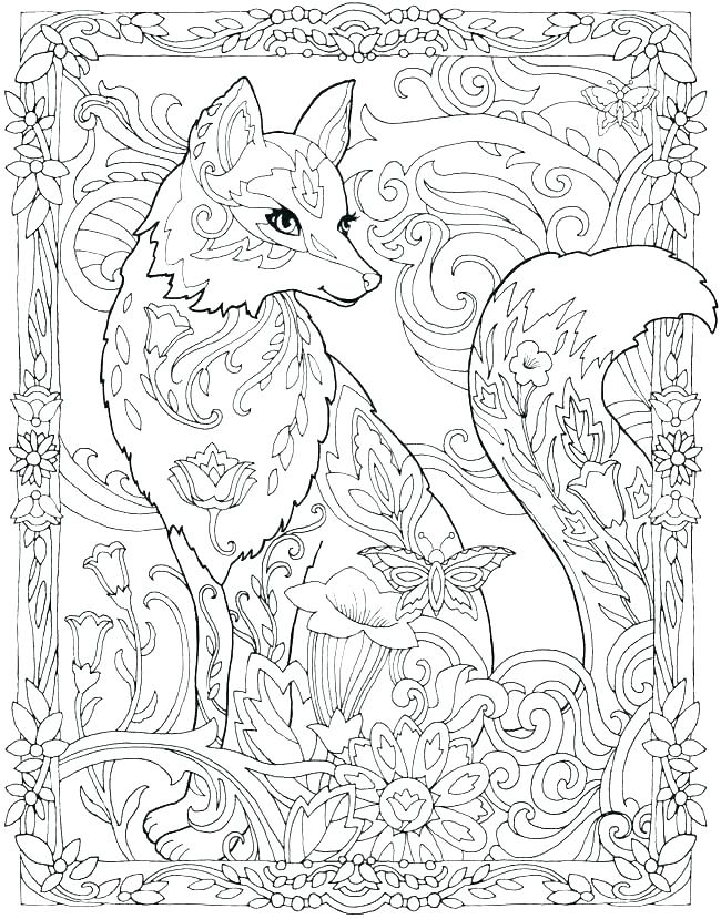 Arctic Fox Coloring Page Sitting Arctic Fox Coloring Page Animal 650x829 Arctic Fox Coloring Page Sitting Arctic Fox Coloring Page Animal