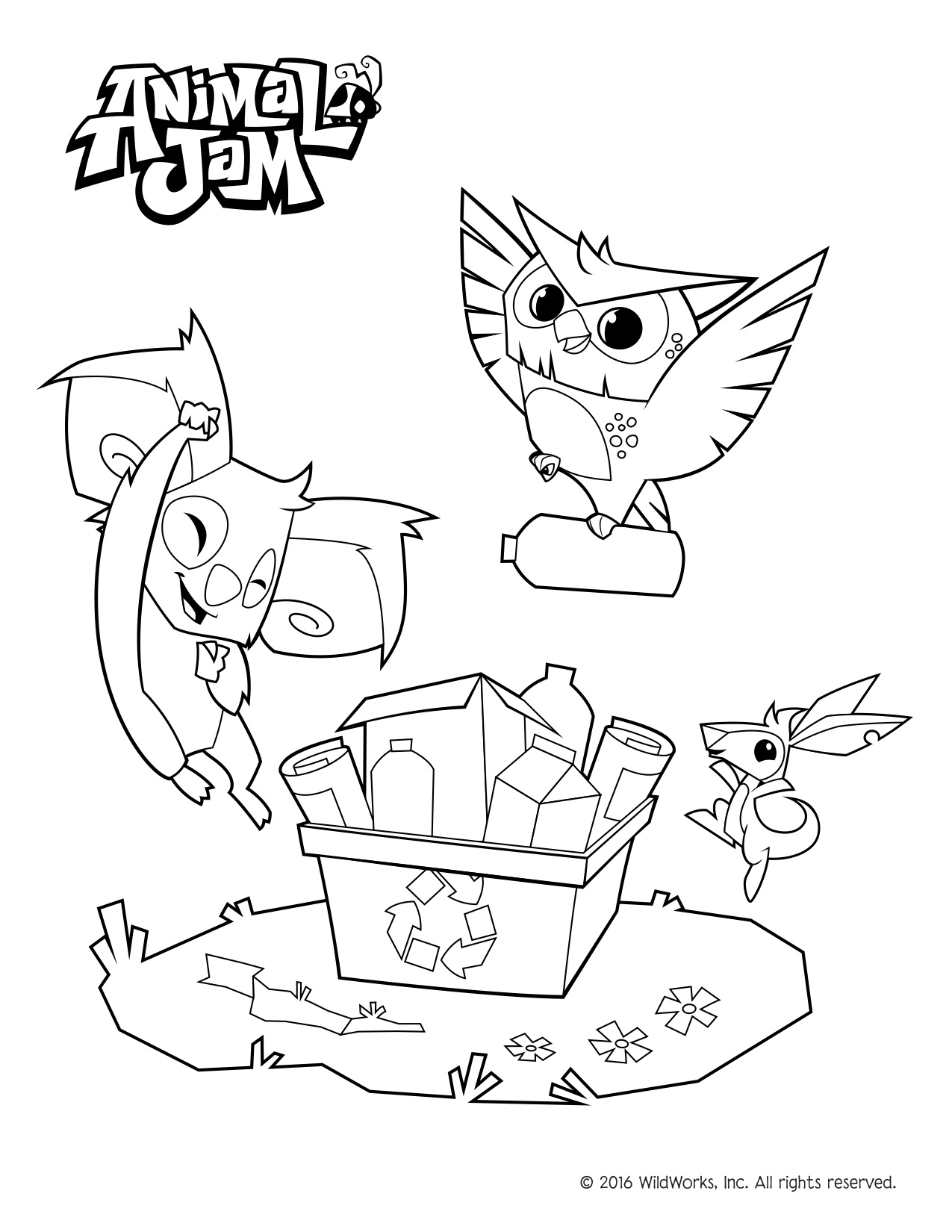 1275x1650 Animal Jam Coloring Pages