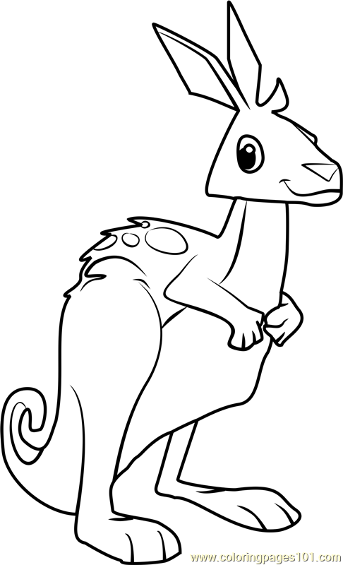 Kangaroo Animal Jam Coloring Page 486x800 Kangaroo Animal Jam Coloring Page