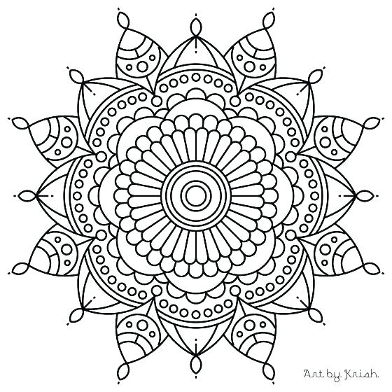 Free Printable Animal Mandala Coloring Pages Symmetrical Flower 560x560 Free Printable Animal Mandala Coloring Pages Symmetrical Flower