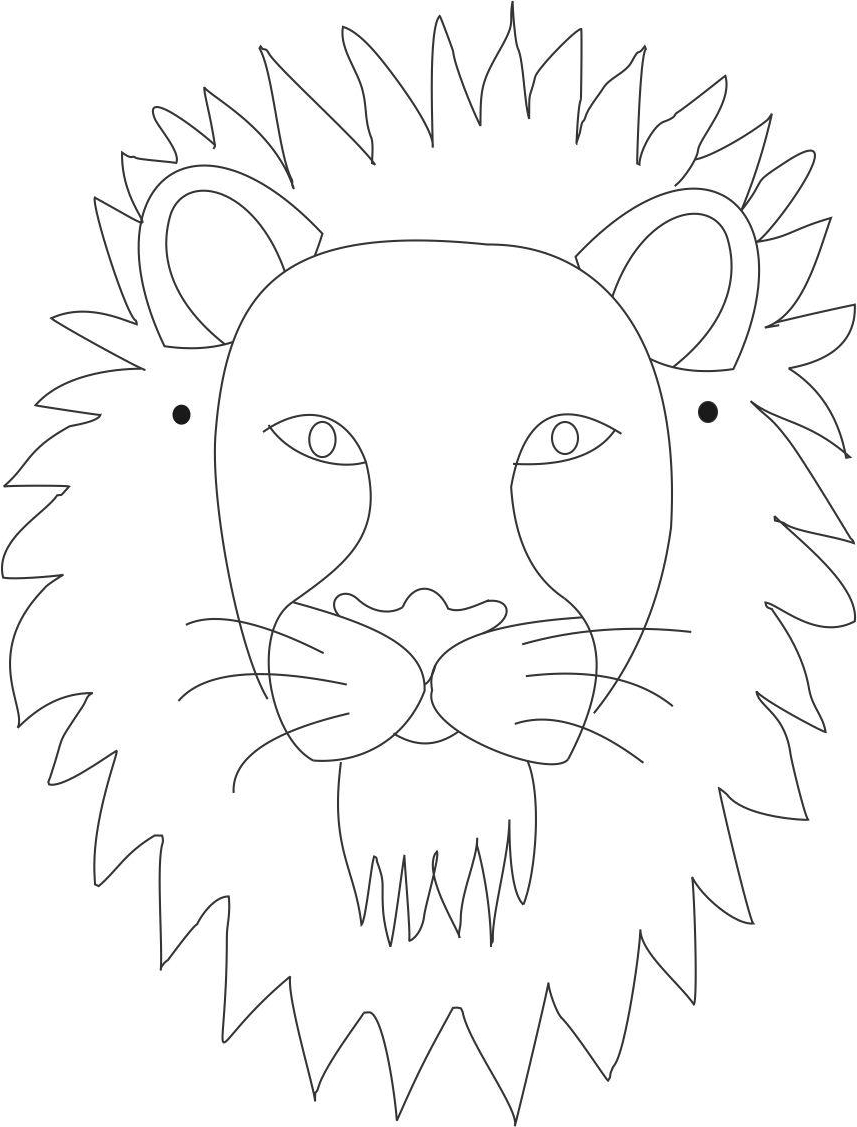 Animal Mask Coloring Pages at GetColorings.com | Free printable ...