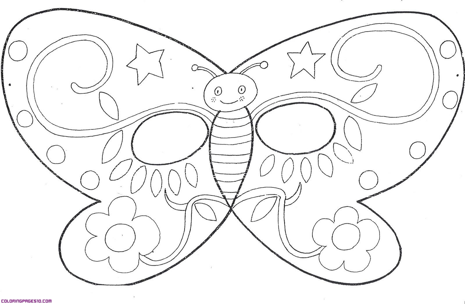 1600x1048 Butterfly Mask Coloring Page , Printable Butterfly Mask