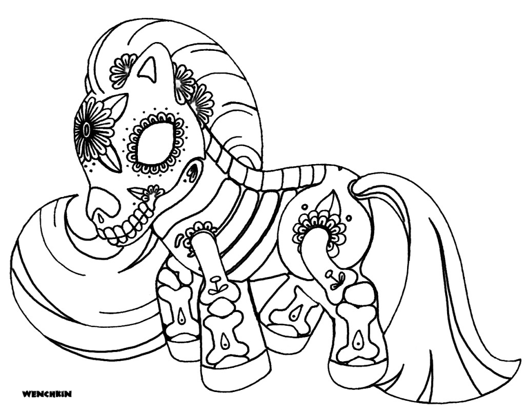 Pony Day Of The Dead, Dia De Los Muertos, Sugar Skull, Coloring 1024x803 Pony Day Of The Dead, Dia De Los Muertos, Sugar Skull, Coloring
