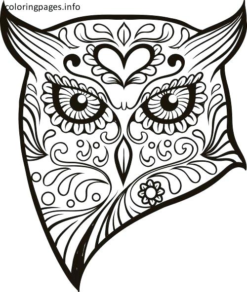 With Animal Sugar Skull Coloring Pages Sugar Skulls Coloring Pages 500x592 With Animal Sugar Skull Coloring Pages Sugar Skulls Coloring Pages