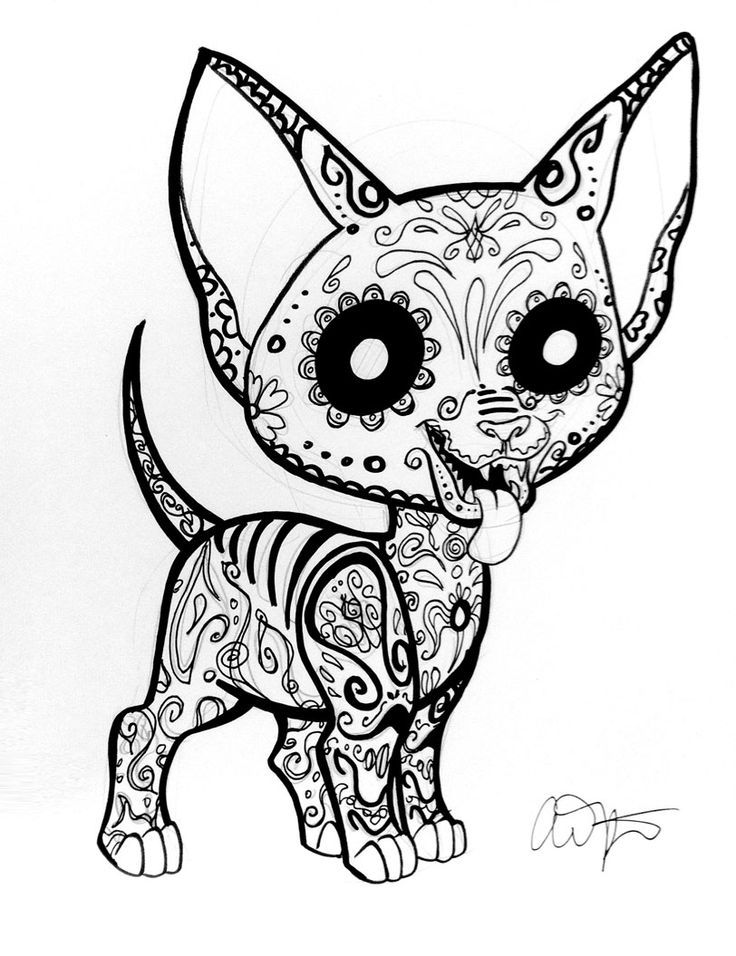 736x956 Sugar Skull Coloring Pages Animals Products I Love
