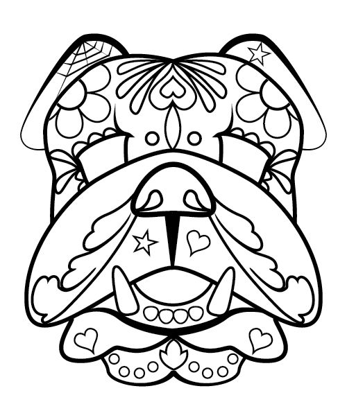 500x593 7 Best Dog Coloring Pages For Adults Images