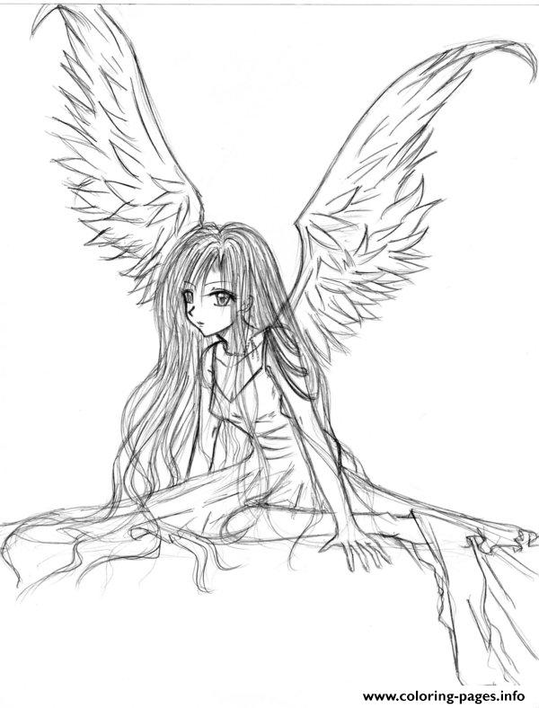 600x788 Fallen Angels Anime 1 Coloring Pages Printable