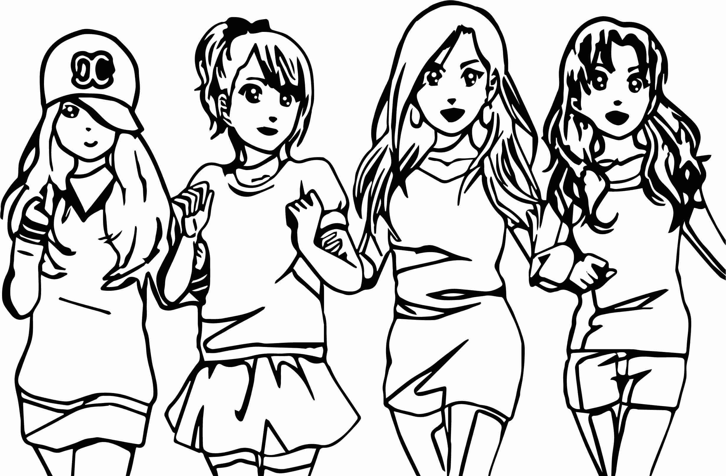 Anime Hugging Friends Coloring Pages Template Outlines Templates Sketch ...