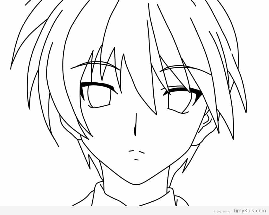 Anime Boy Coloring Pages Timykids 910x728 Anime Boy Coloring Pages Timykids