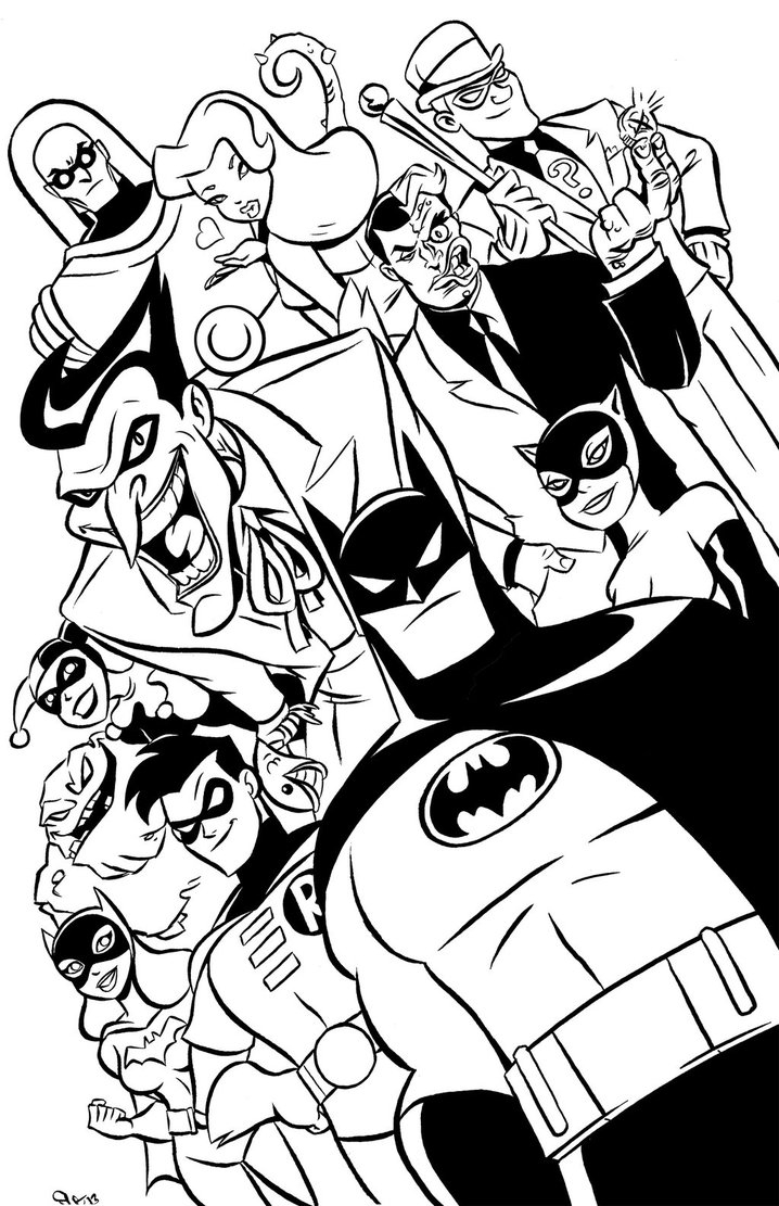 Batman The Animated Series Coloring Pages To Print Coloring 718x1111 Batman The Animated Series Coloring Pages To Print Coloring