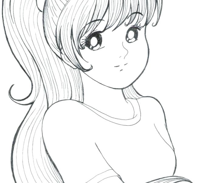 Cute Anime Coloring Pages Wallpaper Coloring Pages Line Girl 678x600 Cute Anime Coloring Pages Wallpaper Coloring Pages Line Girl