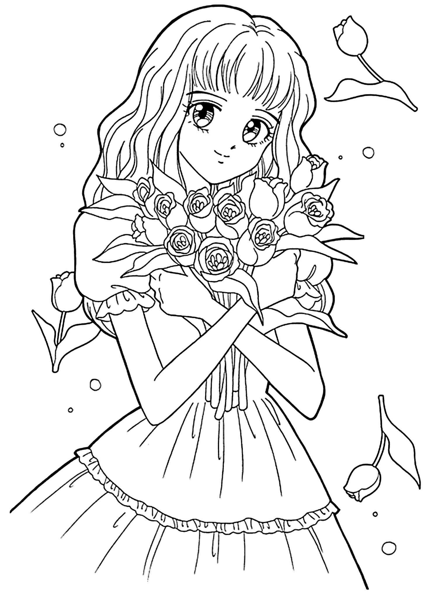 Anime Cartoon Coloring Pages at GetColorings.com | Free printable ...
